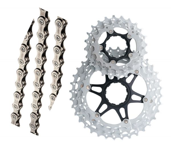 Shimano Verschleißset Deore XT CS-M771 Kassette & CN-HG 95 Kette 10 fach günstig beim Bike Profi Hahrradladen Kassel