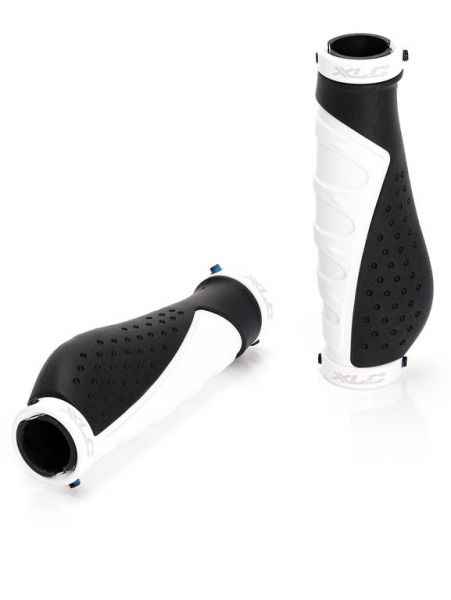 XLC Bar Grips Ergonomic GR-S07 weiß/schwarz 140mm Fahrradgriff mit Schraubensicherung