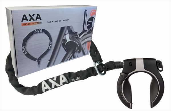 AXA E-Bike Rahmenschloss mit RLC 100 Einsteckkette